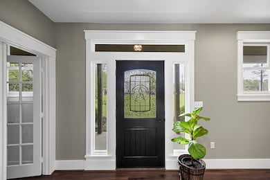 Decorative front door with beautiful inlay