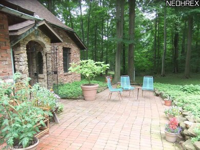 Look at this beautiful brick patio that leads you 