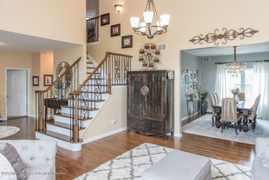 View of stairs and dining room