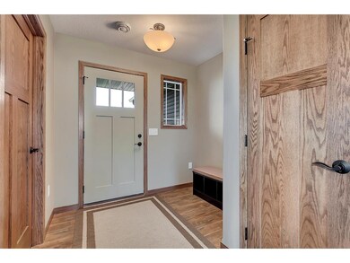Spacious front foyer with great nook for a bench a