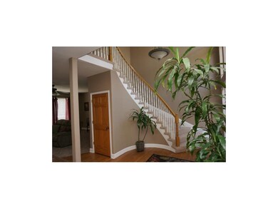 2 story foyer with winding staircase to 4 bedrooms
