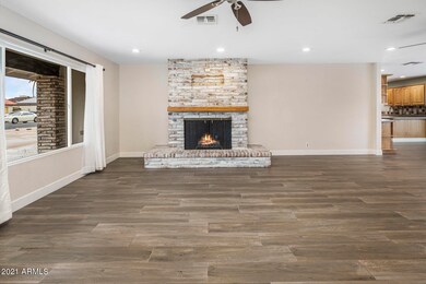 Fireplace in living room