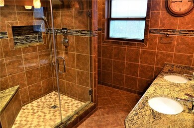 Beautiful custom tiled bathroom with HEATED FLOORS