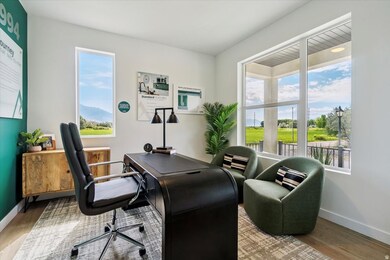 Office area with light wood finished floors