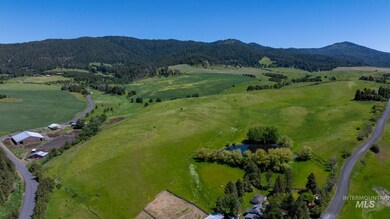 Drone / aerial view of a mountain backdrop