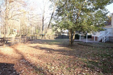 Large fenced backyard