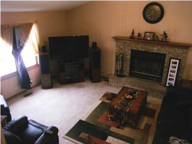 An alternate view of the living room from the stai