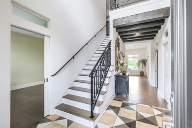 Limestone tile in the entry