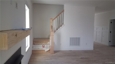 Site finished Hardwood Flooring, wood mantel and O