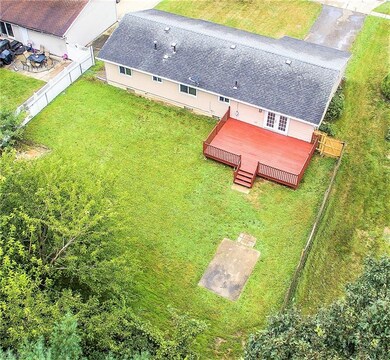 *VIEW FROM ABOVE OF THE FENCED IN YARD THAT BACKS 