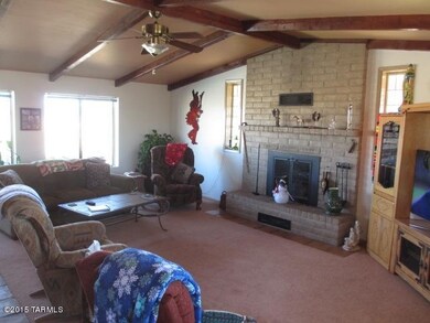 The large living room w/fireplace