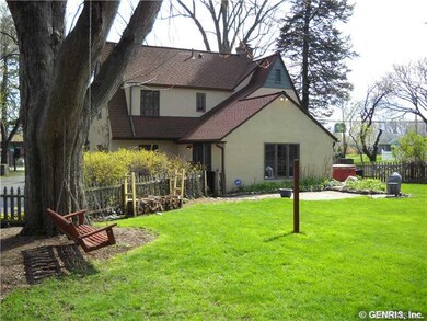 Exterior Back. Backyard swing w/post & tree hook f