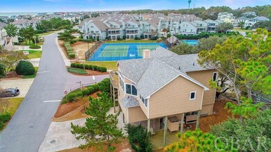 Aerial view overlooking Community Tennis Courts