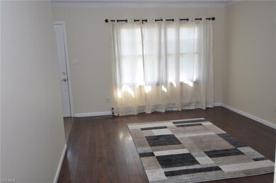 Living room with wood laminate flooring