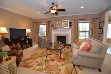Large family room open to kitchen area!