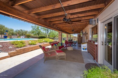 Watch TV on the patio.