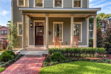 The covered front porch.