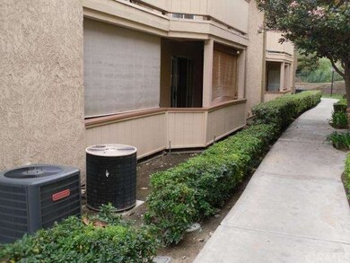 Patio and air conditioning unit to side of home... 