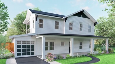 Another rendering showing the prospective garage addition. Ask the listing agent for details on the estimate to add the garage.