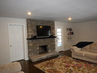 WOOD BURNING STONE FIREPLACE