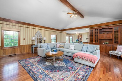 Grand Family Room with Custom Built-Ins