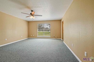 Huge master bedroom with view of rear yard