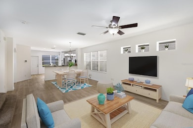 Virtual staged living room