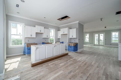 Open kitchen and dining space