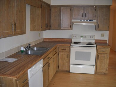 Galley kitchen view
