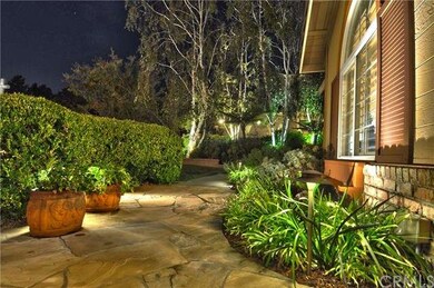 Stone walkway & outdoor lighting