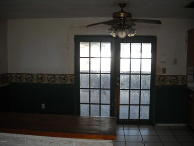 French doors to porch area
