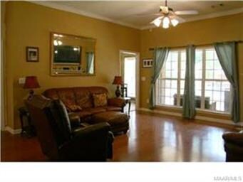 Spacious great room with hardwood flooring