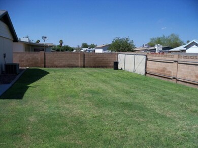 Back yard with RV gate