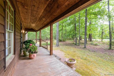 34X6 covered front porch view to the front yard
