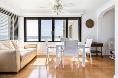 Dining space with light hardwood / wood-style floo