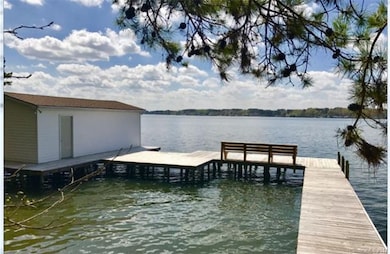 enclosed boathouse, and attached open boathouse (n