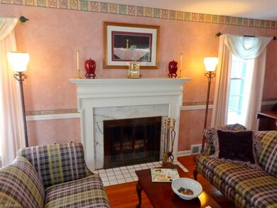 A close-up view of the wood-burning living room fi