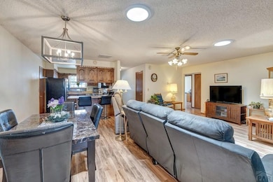Open layout of main living areas
