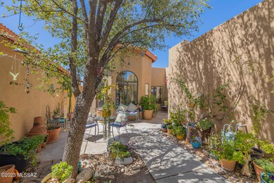 Lush courtyard
