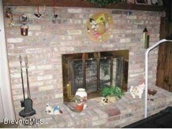 584 Clark Brick Fireplace