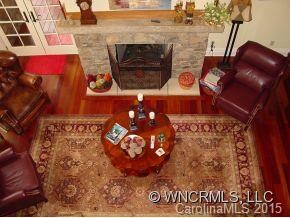 View of great room from loft.