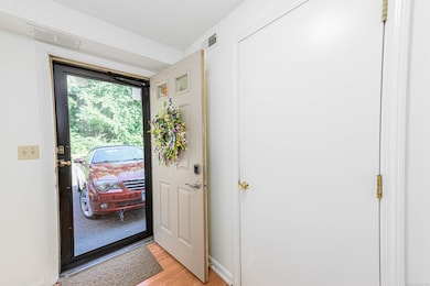 Foyer area; door to garage and closet.