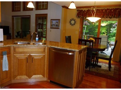 The kitchen is open to the dining area and a great