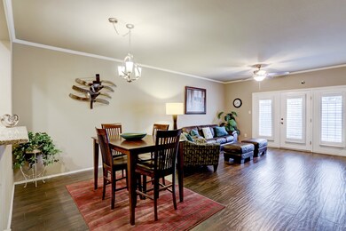 The dining area is open to the main living area.