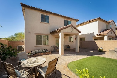 Rear view of property with a fenced backyard, a patio, stucco siding, outdoor dining space, and a tile roof
