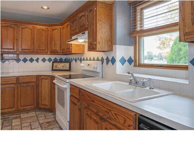 Counter top space and kitchen view.