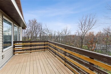 Gorgeous view of CR River and wooded from deck tha