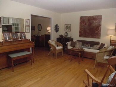Living room has hardwood floor