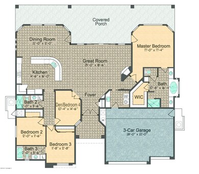 2700 FLOOR PLAN COLORED