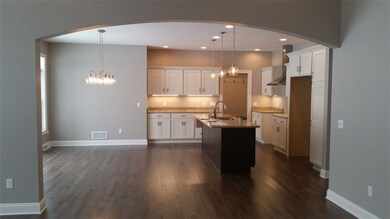 Custom kitchen off of great room